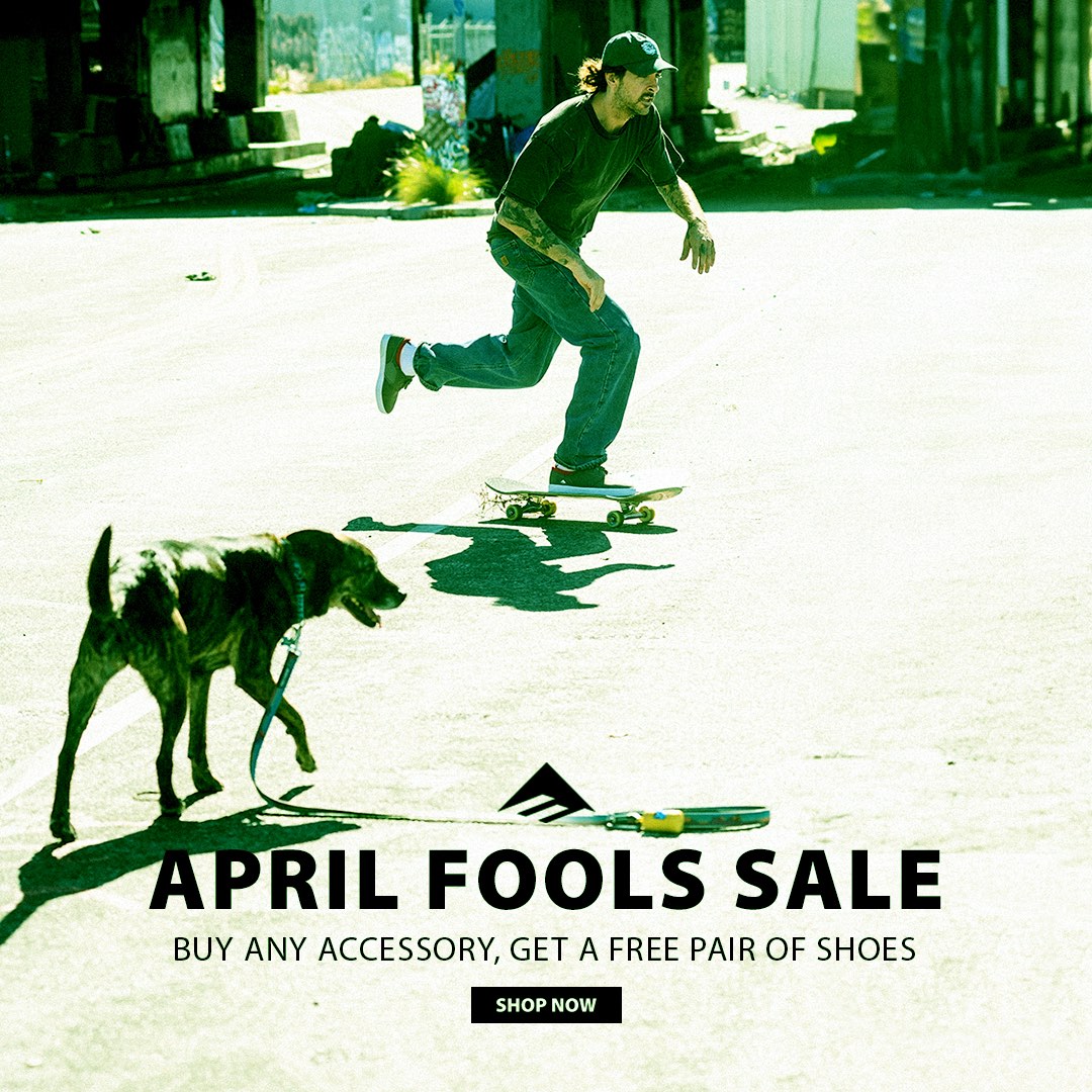 April fools day sale on now - Buy any accessory, get a free pair of shoes